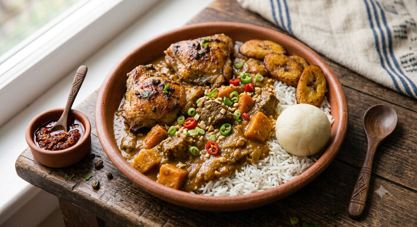 Riz sauce arachide